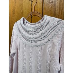 Soft Surroundings Pink and Sparkle Silver Sweater | Women's M
